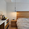 Lustre Scandinave Led Gris Dans Une Chambre