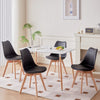 Chaise Scandinave Tulipe Noir & Vert