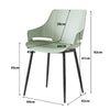 Chaise Verte Scandinave (lot de 2)
