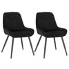 Chaise Scandinave Velours Noir