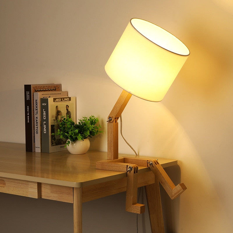Jolie lampe de chevet en bois flotté pour décorer votre intérieur