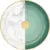 Tapis Rond Scandinave Vert Rond Doré