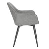 Chaise Scandinave Velours Gris Clair
